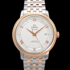 미러급 오메가 남성용 드빌 프레스티지 424.20.40.20.02.002 오토매틱 Cal.8800타입 39.5mm 18K 로즈골드 메탈줄 화이트 다이얼 omg20204 Ⅳ