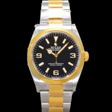 미러급 로렉스 남성용 New 신형 익스플로러 m124273-0001 옐로우골드 오이스터 스틸 36mm 오토매틱 Cal.3230 무브먼트 블랙 다이얼 rol5306 Ⅳ