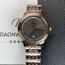 미러급 오메가 남성용 드빌 프레스티지 434.20.40.20.06.001 오토매틱 Cal.8800타입 40mm 18K 로즈골드 메탈줄 그레이 다이얼 omg20216 Ⅳ