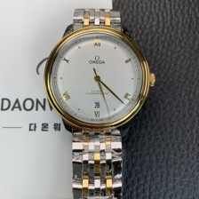 미러급 오메가 남성용 드빌 프레스티지 434.20.40.20.02.002 오토매틱 Cal.8800타입 40mm 18K 옐로우골드 메탈줄 화이트 다이얼 omg20218 Ⅳ