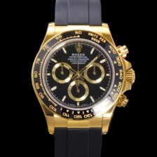 미러급 로렉스 남성용 코스모그래프 데이토나 m126518ln-0008 세라믹 베젤 18K 옐로우골드 40mm 크로노그래프 7750 오토매틱 무브먼트 블랙 다이얼 rol5330 Ⅳ