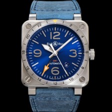 미러급 벨엔로즈 남성용 인스트루먼트03 BR0393-BLU-STSCA 오토매틱 2836타입 42mm 우레탄줄 블루 다이얼 bel4117 Ⅳ