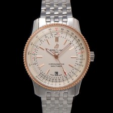 미러급 브라이틀링 남성용 네비타이머 U17326211G1A1 크로노그래프 오토매틱 2824 타입 41mm 메탈줄 화이트 다이얼 bre6034 Ⅳ