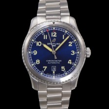 미러급 브라이틀링 남성용 네비타이머 A17314101C1A1 오토매틱 2824 타입 41mm 메탈줄 블루 다이얼 bre6054 Ⅳ