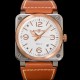 미러급 벨엔로즈 남성용 인스트루먼트03 BR03A-WH-STPGSC 오토매틱 9015타입 42mm 우레탄줄 화이트 다이얼 bel4119 Ⅳ