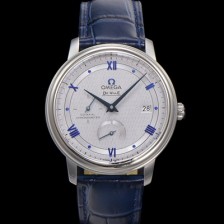 미러급 오메가 남성용 드빌 424.13.40.21.06.002 프레스티지 코-액시얼 39.5mm 오토매틱 Cal.2627 타입 빈티지 그레이 실크 다이얼 omg0172 Ⅳ