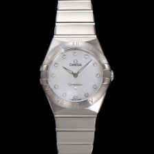 미러급 오메가 여성용 컨스틀레이션 131.10.28.60.55.001 쿼츠 무브먼트 28mm 화이트 자개 다이얼 omg0144 Ⅳ