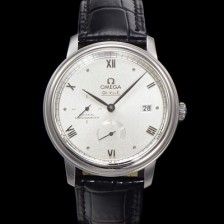 미러급 오메가 남성용 드빌 424.13.40.21.02.005 프레스티지 코-액시얼 39.5mm 오토매틱 Cal.2627 타입 실버 선버스트 다이얼 omg0167 Ⅳ