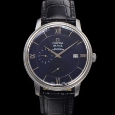 미러급 오메가 남성용 드빌 424.13.40.21.03.001 프레스티지 코-액시얼 39.5mm 오토매틱 Cal.2627 타입 블루 다이얼 omg0168 Ⅳ