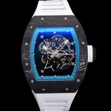 미러급 리차드밀레 남성용 RM055 NTPT 카본 케이스 50mm 스켈레톤 다이얼 기계식 수동형 무브먼트 ric0258 Ⅳ