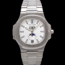 미러급 파텍필립 남성용 노틸러스 5726/1A-010 오토매틱 Cal.324 타입 40.5mm 메탈줄 화이트 다이얼 pat2216 Ⅳ