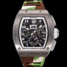 미러급 리차드밀레 남성용 RM11-FM 티타늄 케이스/스텐레스 스틸 베젤 크로노그래프 50mm 오토매틱 무브먼트 스켈레톤 다이얼 ric0252 Ⅳ