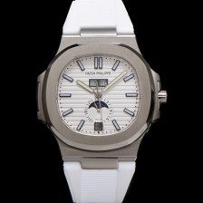 미러급 파텍필립 남성용 노틸러스 5726/1A-010 오토매틱 Cal.324 타입 40.5mm 우레탄줄 화이트 다이얼 pat2220 Ⅳ