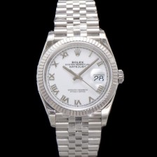 미러급 로렉스 남성용 904L스틸!! 신형 데이저스트 36mm II m126234-0025 오토매틱 Cal.3235 무브먼트 로마인덱스 화이트 다이얼 rol5385 Ⅳ