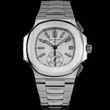 미러급 파텍필립 남성용 노틸러스 5980/1A-019 오토매틱 Cal.CH 28-520 C 타입 40.5mm 메탈줄 화이트 다이얼 pat2224 Ⅳ