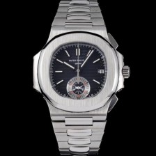 미러급 파텍필립 남성용 노틸러스 5980/1A-001 오토매틱 Cal.CH 28-520 C 타입 40.5mm 메탈줄 블루 다이얼 pat2226 Ⅳ