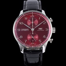 미러급 아이더블유씨 남성용 신상품 / 포르투기즈 IW371616 크로노그래프 오토매틱 Cal.69355 타입 41미리 가죽줄 레드 다이얼 iwc4092 Ⅳ