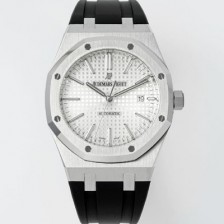 미러급 오데마피게 남성용 15400ST.OO.1220ST.02 로얄오크 41mm 오토매틱 Cal.3120무브먼트 실버 와플 다이얼 aud6530 Ⅳ