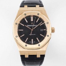 미러급 오데마피게 남성용 15400OR.OO.D002CR.01 로얄오크 18k 로즈골드 41mm 오토매틱 Cal.3120무브먼트 블랙 와플 다이얼 aud6535 Ⅳ