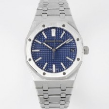 미러급 오데마피게 남성용 로얄오크 셀프와인딩 15510ST.OO.1320ST.06 41mm 오토매틱 Cal.4302 무브먼트 블루 와플 다이얼 aud6546 Ⅳ