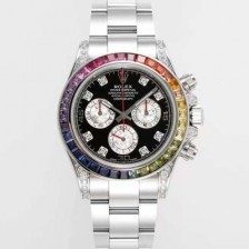 미러급 로렉스 남성용 데이토나 레인보우 116599 RBOW 크로노그래프 40mm 오토매틱 Cal.4130타입 블랙 다이얼 rol5434 Ⅳ