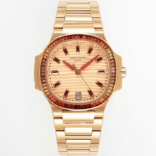 미러급 파텍필립 여성용 노틸러스 7118/1300R-001 스페사르 타이트 18k 로즈골드 오토매틱 Cal.324 S C타입 35.2mm 로즈골드 다이얼 pat2237 Ⅳ