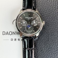미러급 파텍필립 남성용 퍼페추얼 캘린더 5140 가죽줄 40mm 오토매틱 Cal.240 타입 그레이 다이얼 pat2238 Ⅳ