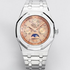 미러급 오데마피게 남성용 로얄오크 26574 퍼페츄얼 캘린더 문페이즈 41mm 로즈골드 다이얼 신형 5134 오토매틱 무브먼트 aud4207 Ⅳ