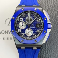 미러급 오데마피게 남성용 로얄오크 오프쇼어 26405CE.OO.A030CA.01 세라믹 베젤 크로노그래프 44mm 오토매틱 무브먼트 블루 다이얼 aud6584 Ⅳ