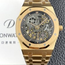 미러급 오데마피게 남성용 로얄오크 16204OR.OO.1240OR.03 엑스트라 씬 오픈워크 18K 로즈골드 39mm 오토매틱 Cal.7124타입 스켈레톤 다이얼 aud6585 Ⅳ