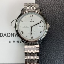 미러급 오메가 남성용 드빌 스몰 434.10.41.20.02.001 세컨즈 마스터 크로노미터 41mm 오토매틱 Cal.8802 타입 실버 다이얼 omg0210 Ⅳ