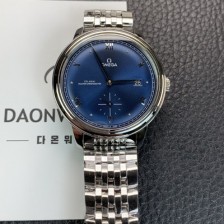 미러급 오메가 남성용 드빌 스몰 434.10.41.20.03.001 세컨즈 마스터 크로노미터 41mm 오토매틱 Cal.8802 타입 블루 다이얼 omg0211 Ⅳ