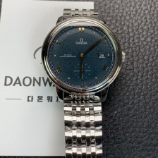 미러급 오메가 남성용 드빌 스몰 434.10.41.20.10.001 세컨즈 마스터 크로노미터 41mm 오토매틱 Cal.8802 타입 터쿼이즈 다이얼 omg0212 Ⅳ