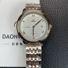 미러급 오메가 남성용 드빌 스몰 434.20.41.20.02.001 세컨즈 마스터 크로노미터 18K 로즈골드 41mm 오토매틱 Cal.8802 타입 실버 다이얼 omg0215 Ⅳ