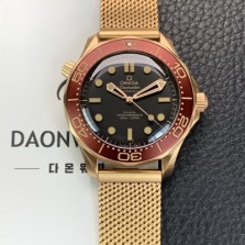 미러급 오메가남성용 씨마스터 다이버 210.90.42.20.01.003 300M 마스터 코액시얼 브론즈 골드 42mm 오토메틱 Cal.8806 타입 블랙 다이얼 omg0218 Ⅳ