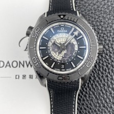 미러급 오메가 남성용 씨마스터 GMT세라믹 215.92.46.51.01.003 플래닛 오션 600m 코액시얼 월드타이머 45.5mm 마스터 크로노미터 오토매틱 Cal.8938 타입 블랙 다이얼 omg0231 Ⅳ