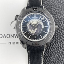미러급 오메가 남성용 씨마스터 GMT세라믹 215.92.46.51.01.003 플래닛 오션 600m 코액시얼 월드타이머 45.5mm 마스터 크로노미터 오토매틱 Cal.8938 타입 블랙 다이얼 omg0231 Ⅳ