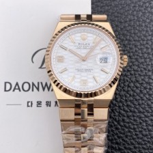 미러급 로렉스 남성용 랜드드웰러 m127335 플랫 주빌리 18K 로즈골드 40mm 오토매틱 Cal.7135타입 화이트 다이얼 rol5641 Ⅳ