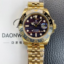 미러급 로렉스 남성용 지엠티 마스터 126718GRNR 타이거 아이언 18K 옐우골드 오토매틱 Cal.3285타입 브라운 다이얼 rol5612 Ⅳ