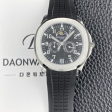 미러급 파텝필립 남성용 아쿠아넛 5261R 루스 연간 캘린더 문페이즈 39.9mm 오토매틱 Cal.324 S C 타입 블랙 다이얼 pat2268 Ⅳ