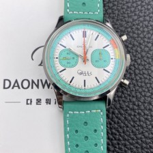 미러급 브라이틀링 남성용 탑 타임 파우스토 코피 41mm 가죽줄 오토매틱 7750타입 화이트 다이얼 bre6071 Ⅳ