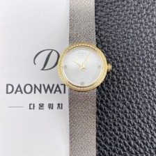 미러급 디올 여성용 라디드 사틴 25mm 다이아몬드 쿼츠 무브먼트 화이트 자게 다이얼 dio1005 Ⅳ