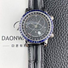 미러급 파텍필립 남성용 그랜드 컴플리케이션 6104P 문페이즈 43mm 오토매틱 Cal.240 타입 블랙 다이얼 pat2278 Ⅳ