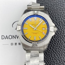 미러급 브라이틀링 남성용 어벤져 44mm 메탈줄 오토매틱 2836-2 타입 옐로우 다이얼 bre6069 Ⅳ