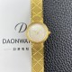 미러급 디올 여성용 라디드 사틴 25mm 18K 옐루골드 쿼츠 무브먼트 화이트 자게 다이얼 dio1002 Ⅳ