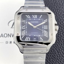 미러급 까르띠에 남성용 산토스 드 까르띠에 워치 WSSA0071 라지 39.8mm 오토매틱 9015 무브먼트 블루 다이얼 car69389 Ⅳ