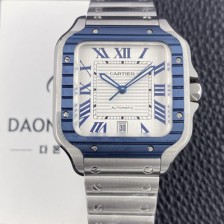 미러급 까르띠에 남성용 산토스 드 까르띠에 워치 WSSA0047 라지 39.8mm 오토매틱 9015 무브먼트 실버 다이얼 car69392 Ⅳ