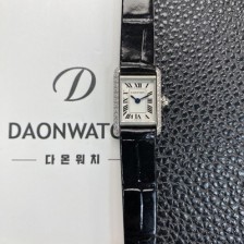 미러급 까르띠에 여성용 탱크 루이스 미니 WGTA0212 다이아몬드 24mm 가죽줄 쿼츠 무브먼트 화이트 다이얼 car69373 Ⅳ