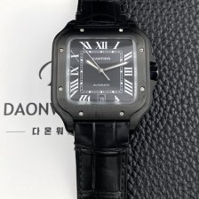 미러급 까르띠에 남성용 산토스 드 까르띠에 워치 WSSA0039 라지 39.8mm 오토매틱 9015 무브먼트 블랙 다이얼 car69394 Ⅳ