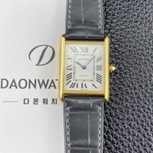 미러급 까르띠에 남성용 2025신상! 탱크 루이스 WGTA0357 18K 옐우골드 38.1mm 악어가죽 오토매틱 무브먼트 화이트 다이얼 car69384 Ⅳ